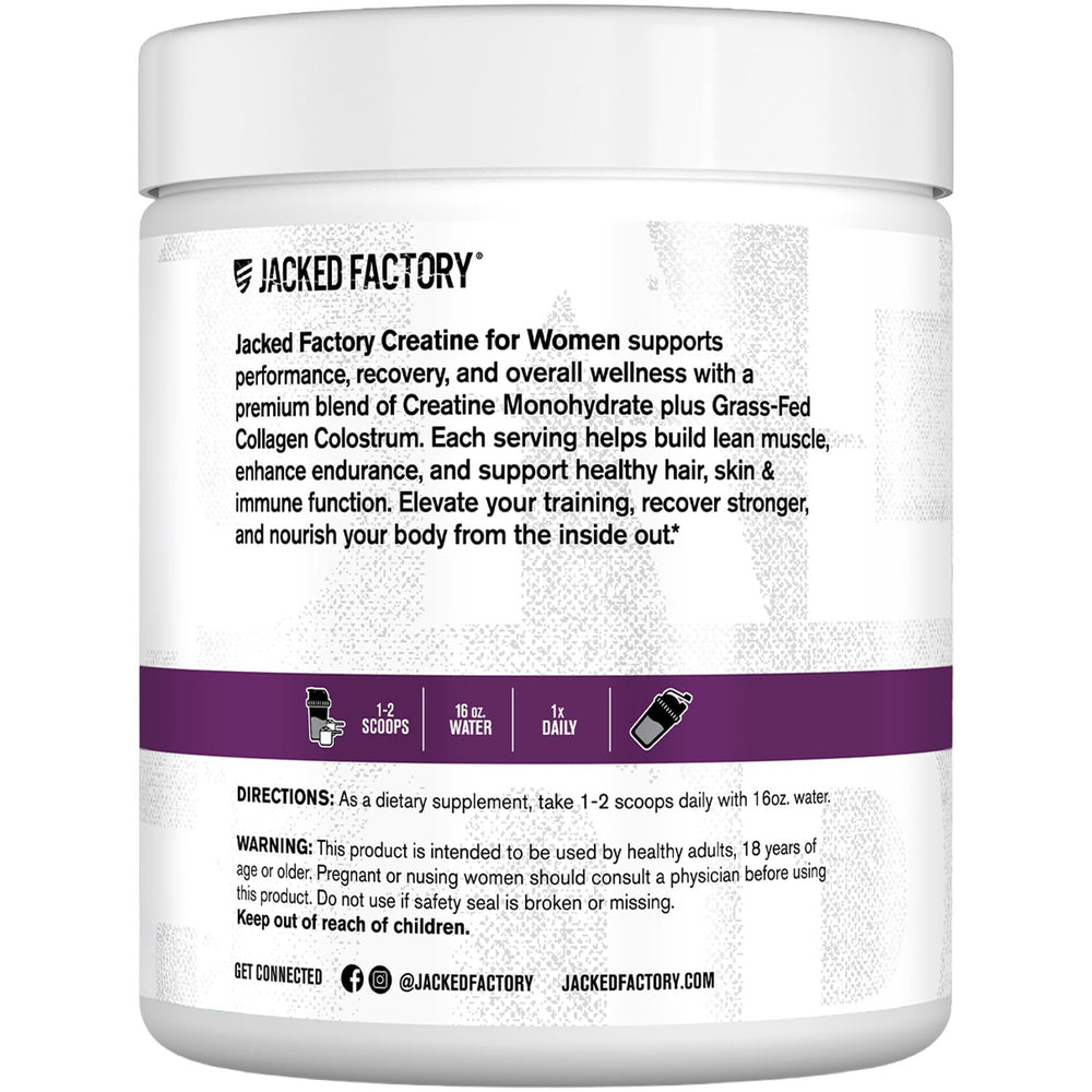 Healthy hair and nails shown with Jacked Factory Creatine for Women