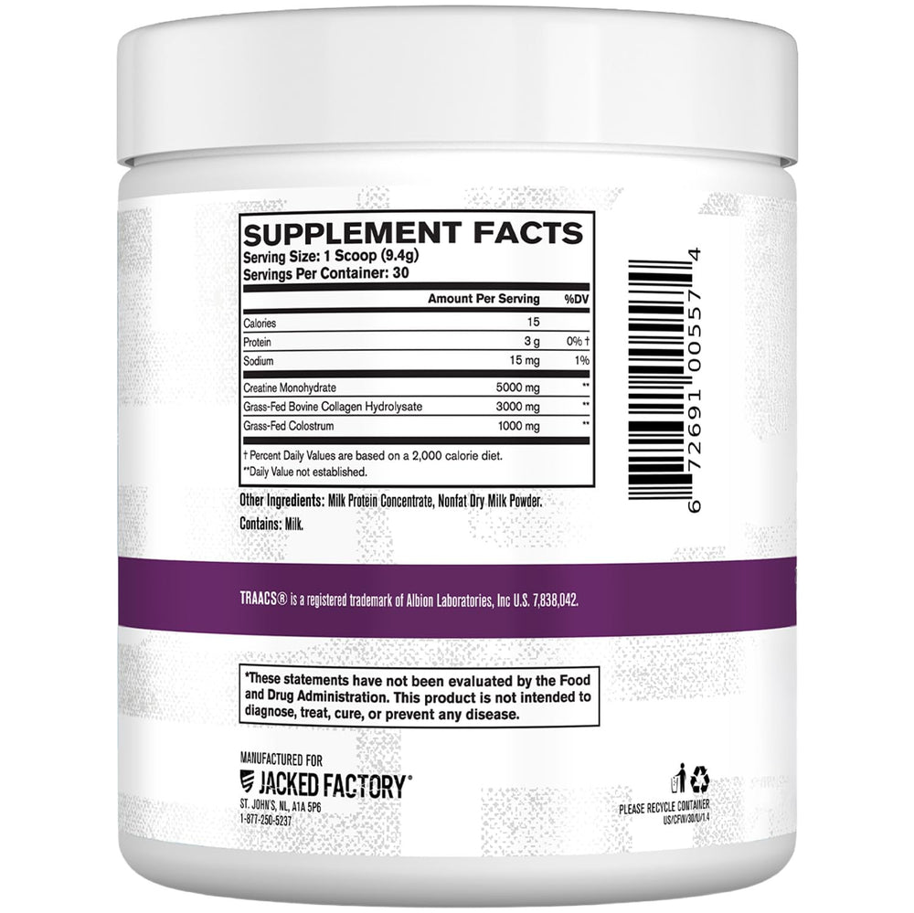 Serving info for Jacked Factory Creatine for Women watermelon flavor