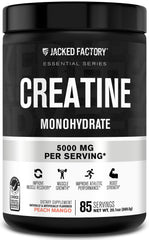 Jacked Factory Creatine Monohydrate powder scoop for easy daily use and workouts.