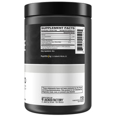 Pouring Jacked Factory Creatine + Peptides into 8 oz water for mixing