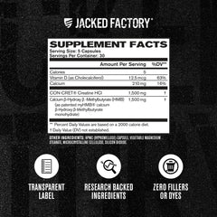 Jacked Factory dosage scoop beside bottle for easy measurement