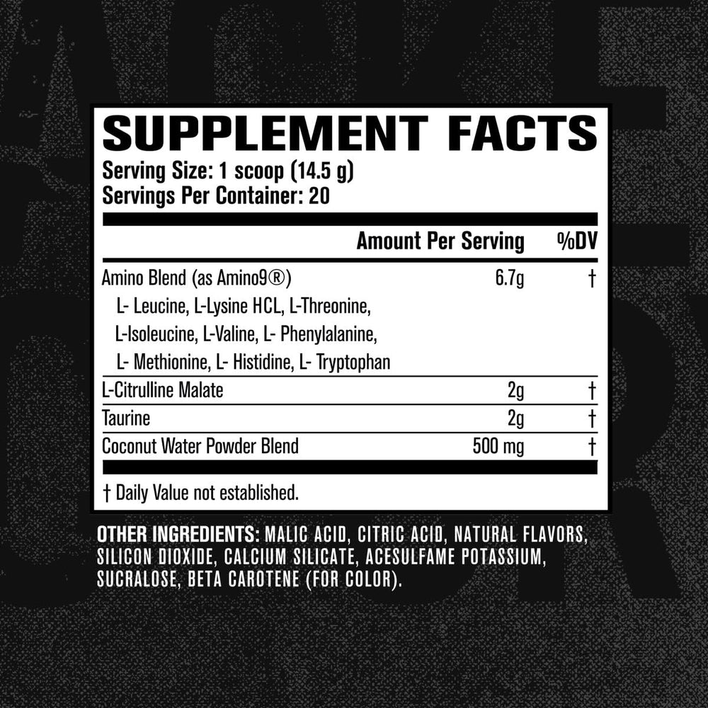 Jacked Factory EAA Surge ingredients panel featuring fermented EAAs