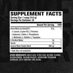 Jacked Factory EAA Surge ingredients panel featuring fermented EAAs