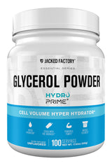 Jacked Factory Glycerol Pump Powder bottle promotes deeper hydration for demanding workouts.