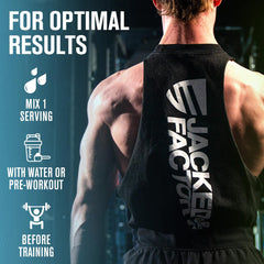 Jacked Factory Glycerol Pump Powder being measured for a workout reinforces careful fueling.
