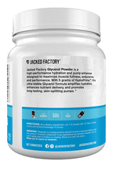 Jacked Factory Glycerol Pump Powder setup during a gym session emphasizes skin fullness potential.
