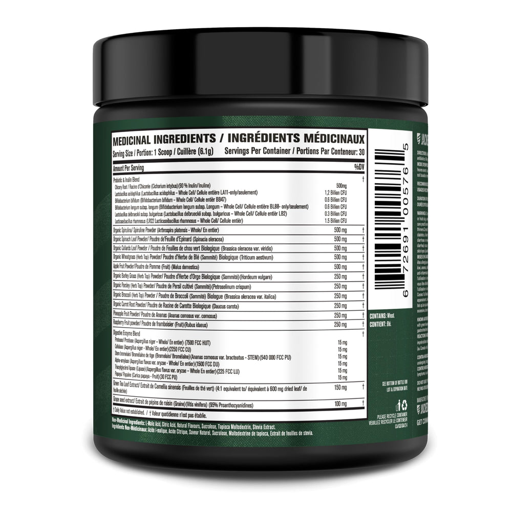 Jacked Factory Green Surge glass with juice demonstrates vibrant daily nutrition