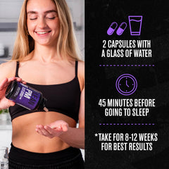 Pills beside water illustrating nighttime appetite control