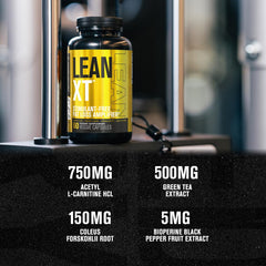 Jacked Factory Lean-XT bottle pour demonstrating convenient daily dosing.
