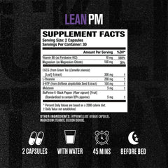 Nighttime relaxation scene featuring Lean-PM for restful sleep.