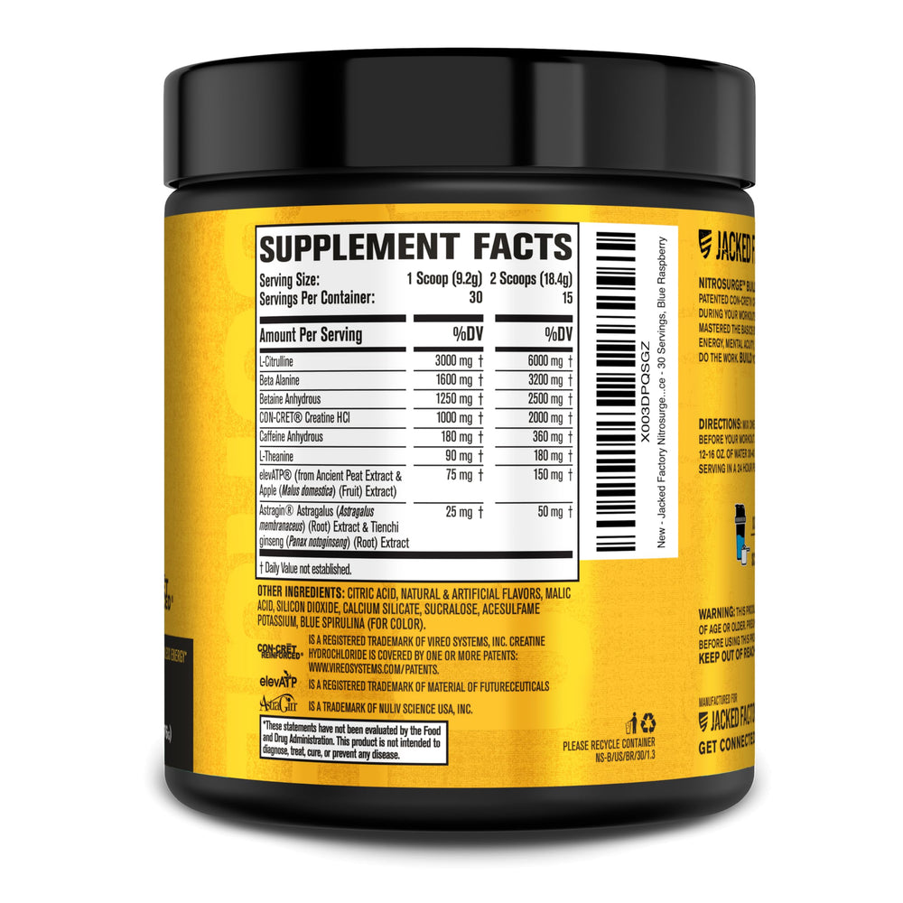 Athlete uses Nitrosurge Build during warm-up for focused energy.