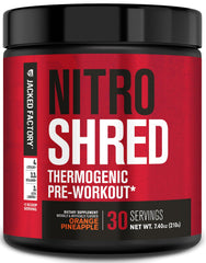 Jacked Factory Nitrosurge Shred bottle front view with premium packaging.