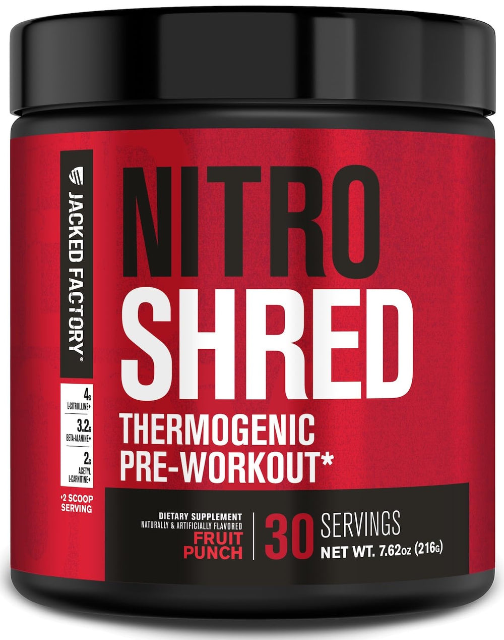 Jacked Factory Nitrosurge Shred bottle pour signals quick workout energy