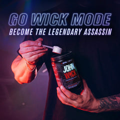 Jacked Factory Wick Mode powder pour shows quick mix and readiness.