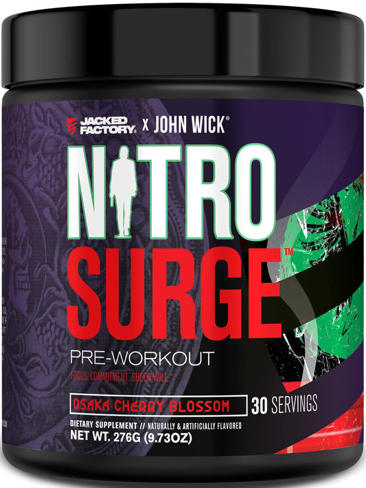 Jacked Factory Nitrosurge Wick bottle for an energizing workout boost