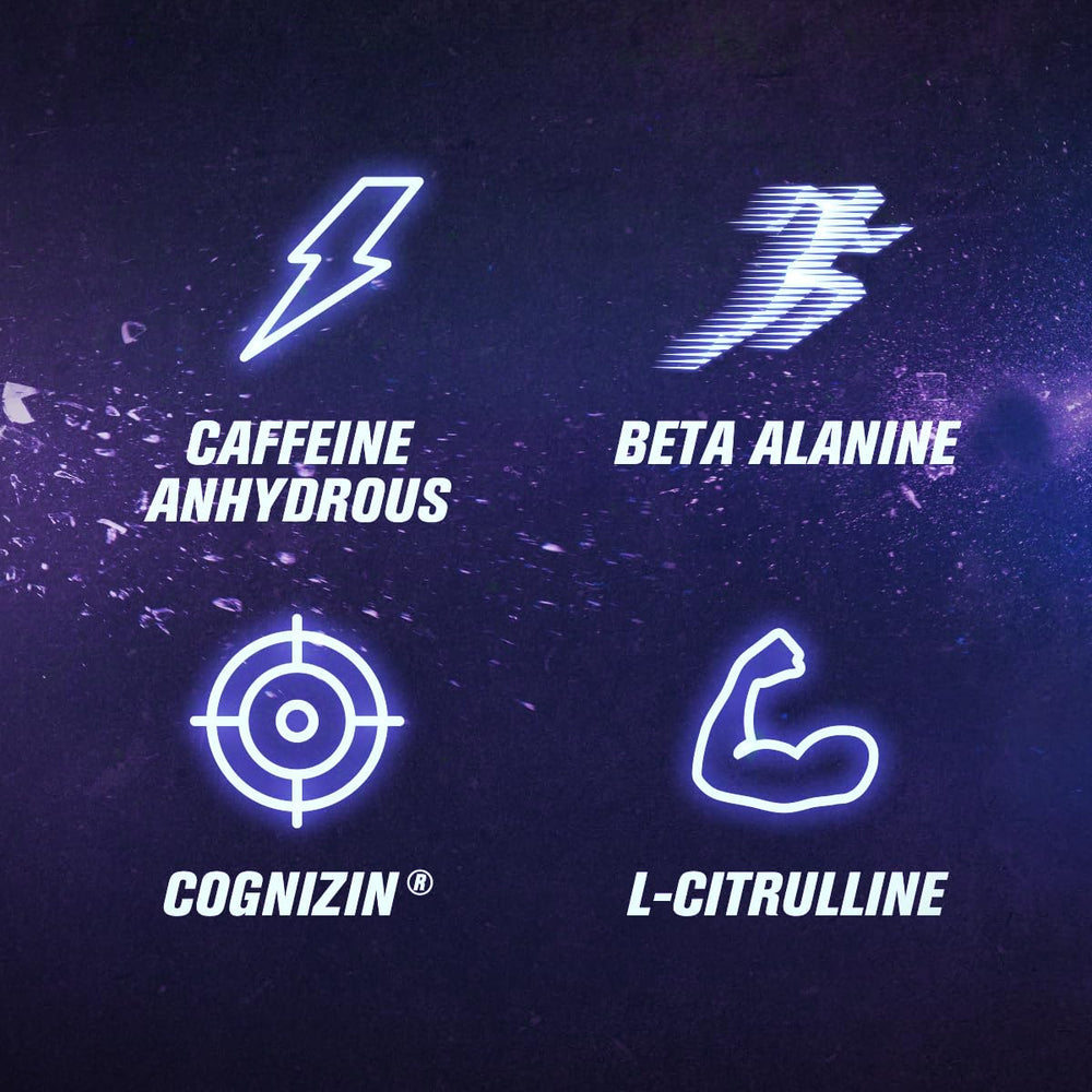 Intense energy glow for training boost.