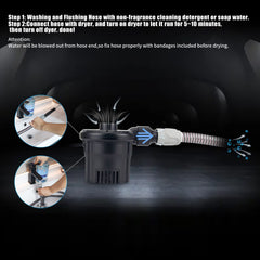 JAKIA CPAP hose dryer side view highlighting compact profile for storage.