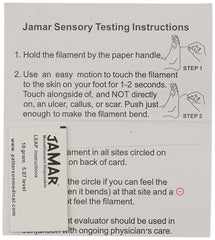 Nine bottom-foot test sites diagram for Jamar 40514 screening