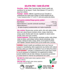 Jamieson Biotin Gummies packaging highlights vegetarian-friendly and gluten-free notes.