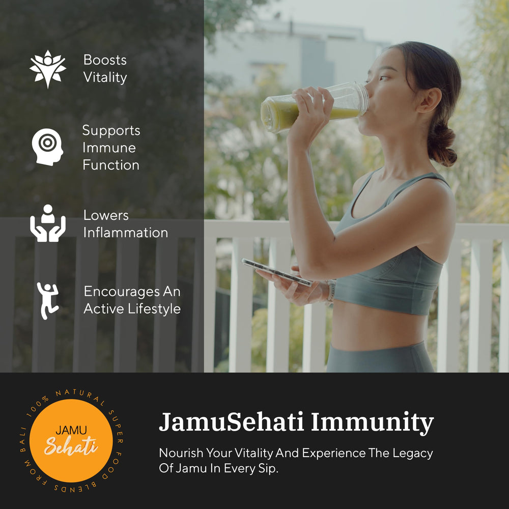 JAMUSEHATI Immunity turmeric and red ginger close-up showcases antioxidant-rich ingredients