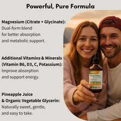 JANTU natural pineapple flavor magnesium liquid for a smooth taste