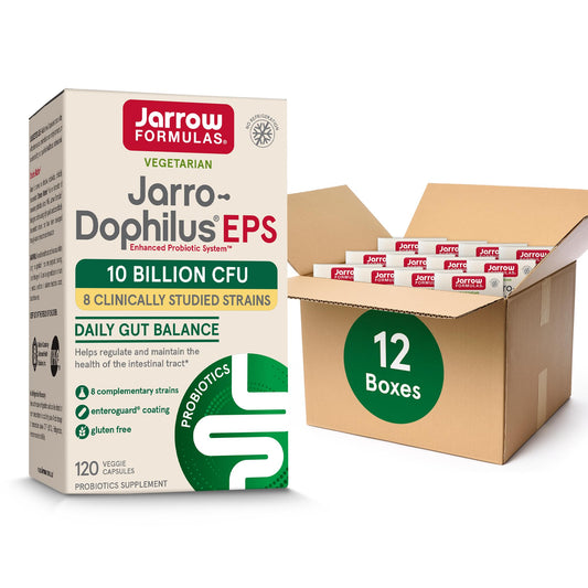 Jarrow Jarro-Dophilus EPS bottle with 120 capsules for gut support