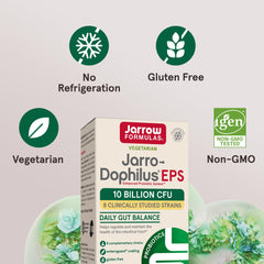 Close-up of vegetarian capsules in Jarro-Dophilus EPS