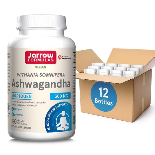 Jarrow Formulas Ashwagandha 300 mg bottle for daily vitality