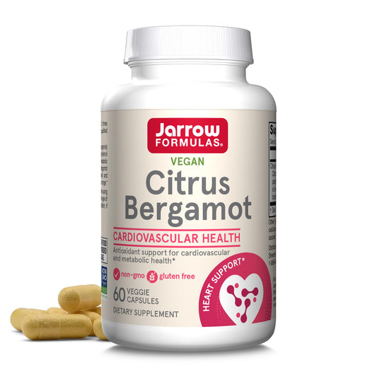 Jarrow Formulas Citrus Bergamot bottle with 500 mg extract for wellness support.