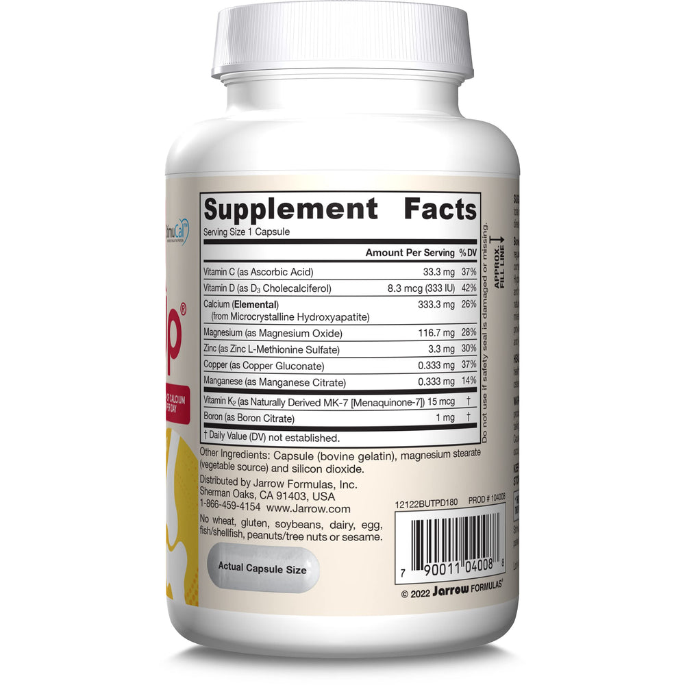 Jarrow Formulas BoneUp bottle on table for daily use