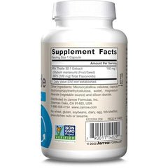 Jarrow Formulas milk thistle product close-up with capsule focus for everyday wellness.