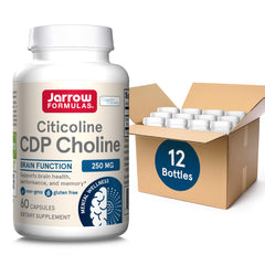 Jarrow Formulas Citicoline 250 mg bottle shown, supporting cognitive health and daily focus.