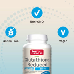 Gluten-free packaging for Jarrow Formulas Glutathione product.