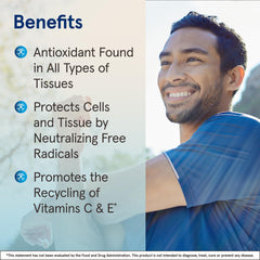 Jarrow Formulas Glutathione label emphasizes non-GMO vegan formulation.