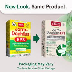 Jarrow Formulas Jarro-Dophilus EPS capsules ready for daily probiotic routine.