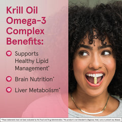 Jarrow Formulas Krill Oil capsules closeup showing EPA and DHA content