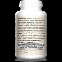 Jarrow Formulas Freeze-dried Lactoferrin preserves structure for potential potency.