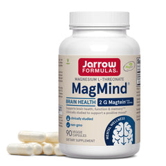 Jarrow Formulas MagMind magnesium bottle front for daily memory support