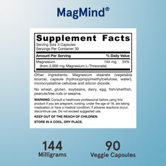 Jarrow MagMind capsules close-up emphasizing vegan capsules for daily use