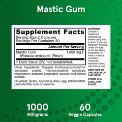 Mastic Gum bottle with water to show easy consumption