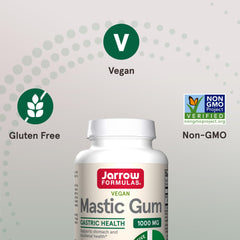 Capsules from Jarrow Formulas Mastic Gum held in hand