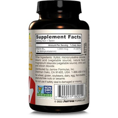 Jarrow Formulas methyl B-12 closeup of ingredients emphasizes quality
