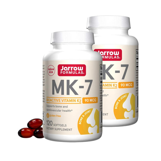 Jarrow Formulas MK-7 softgel bottle for daily bone support