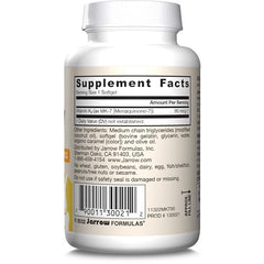 Daily-dosage cue from Jarrow MK-7 packaging for easy routine