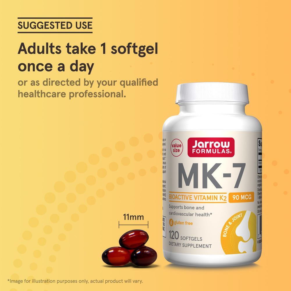 Jarrow MK-7 bottle cap and label for daily routine.