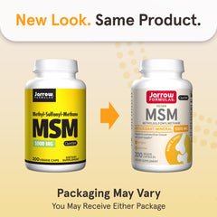 Jarrow Formulas MSM veggie capsules ready for daily use.