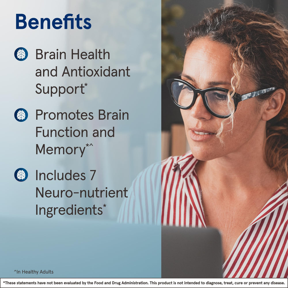 Jarrow Formulas Neuro Optimizer ingredient list highlights CDP Choline and phosphatidylserine for brain health.