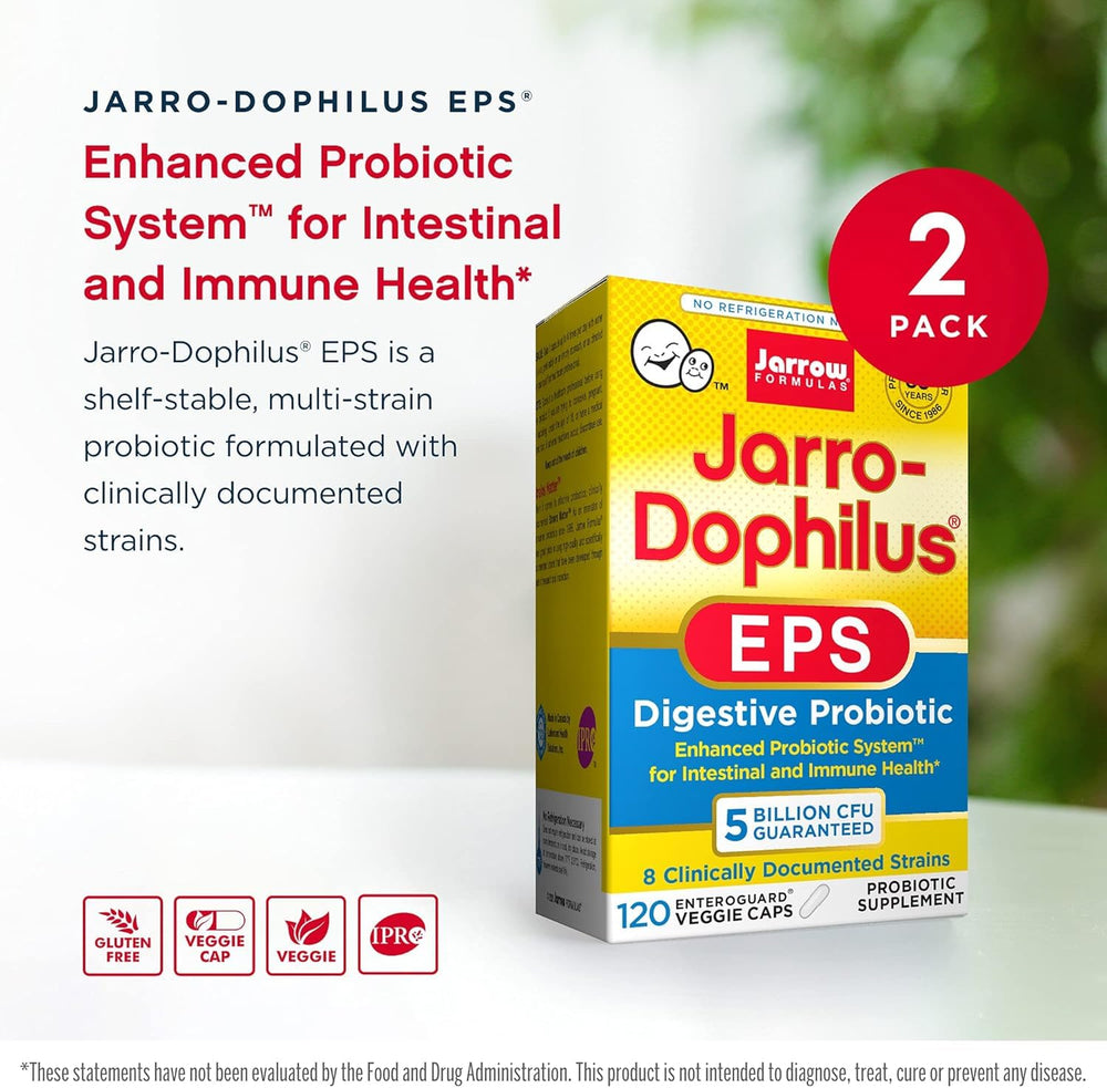 Two bottles of Jarrow Formulas Jarro-Dophilus EPS in a pack for ongoing supply.