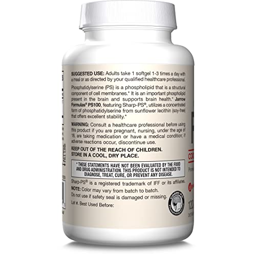 Jarrow Formulas PS100 packaging conveys trusted brain health support.