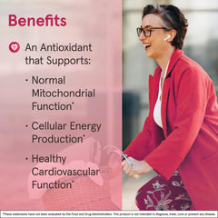 Q-absorb softgels beside a meal illustrating absorption with food